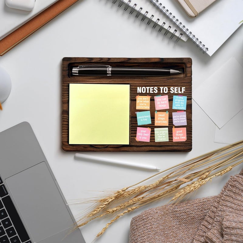 QODMGD Motivational Mental Health Sticky Note Holder Positive Affirmations Gifts Note to Self Post It Note Dispenser for Therapy Office Desk Decor - Image 5